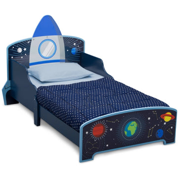 Toddler Space Adventures Rocket Ship Big Boy Bed.